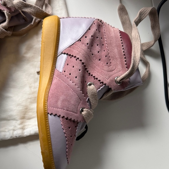 Isabel Marant Pink and Purple wedge Sneakers - Picture 9 of 12